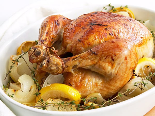 Roast Chicken with Lemon, Thyme, Rosemary and Garlic