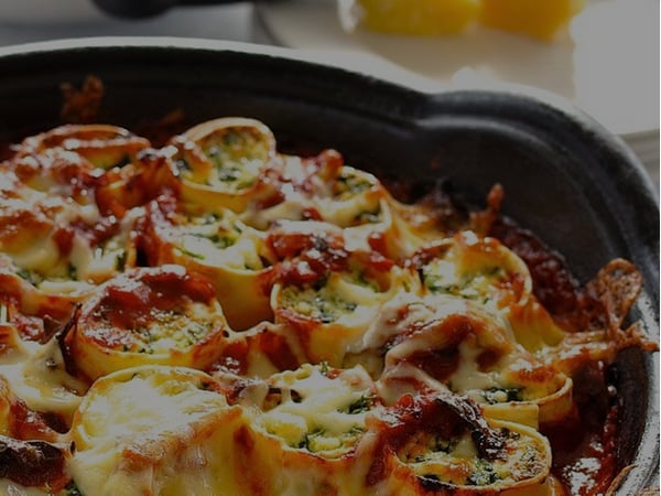 Rotolo with Spinach and Ricotta baked in a Napoli Sauce