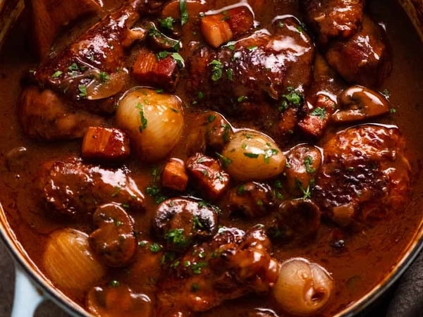 Coq au Vin with porcini and Madeira