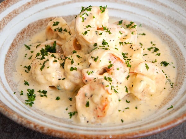 Garlic Prawns and Rice (P)