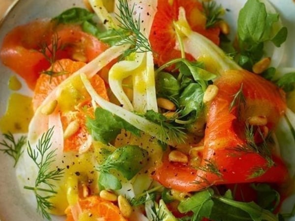 Smoked Salmon, Fennel and Mandarin Salad