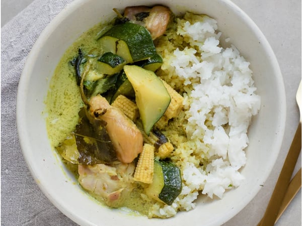 Thai Green Chicken Curry with Rice