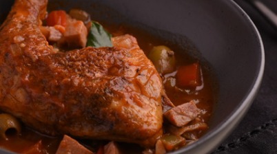 Spanish Style Chicken with Sherry and Ham