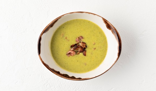 Zucchini, Sweetcorn & Bacon Soup