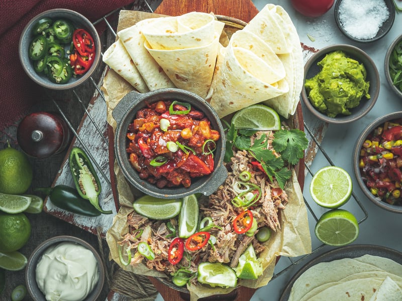 FROZEN Mexican Pulled Pork & Bean's with Brown Rice