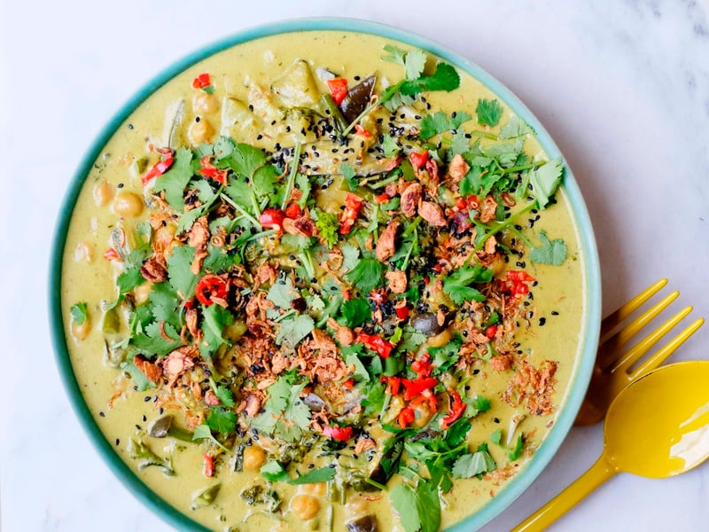 Thai Green Chicken Curry and steamed Rice