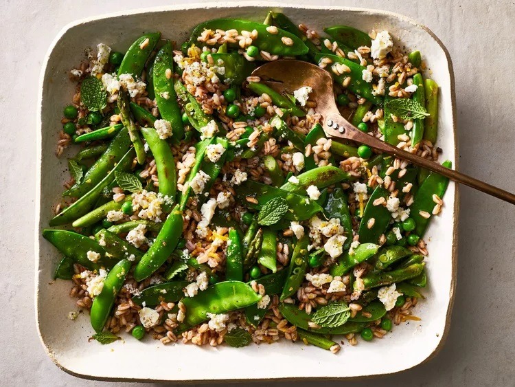 Triple Pea & Asparagus w Feta & Mint