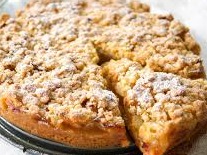 German Apple Streusel Cake with Cream