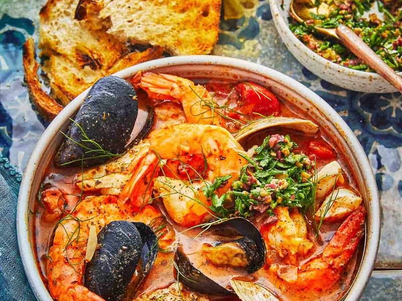 Italian Seafood Cioppino - Seafood Soup