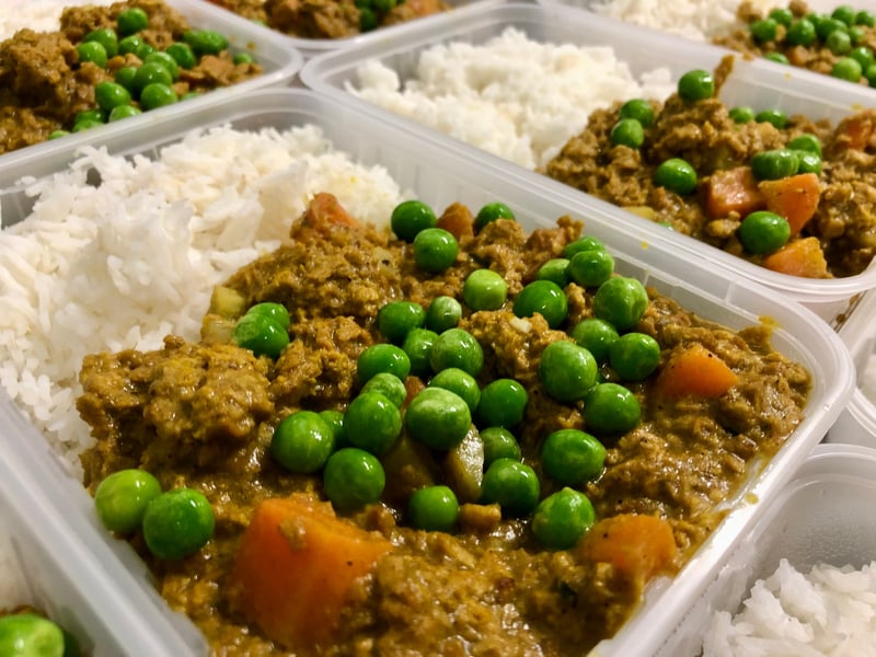 Grass Fed Beef Mince Curry with Steamed Rice Large