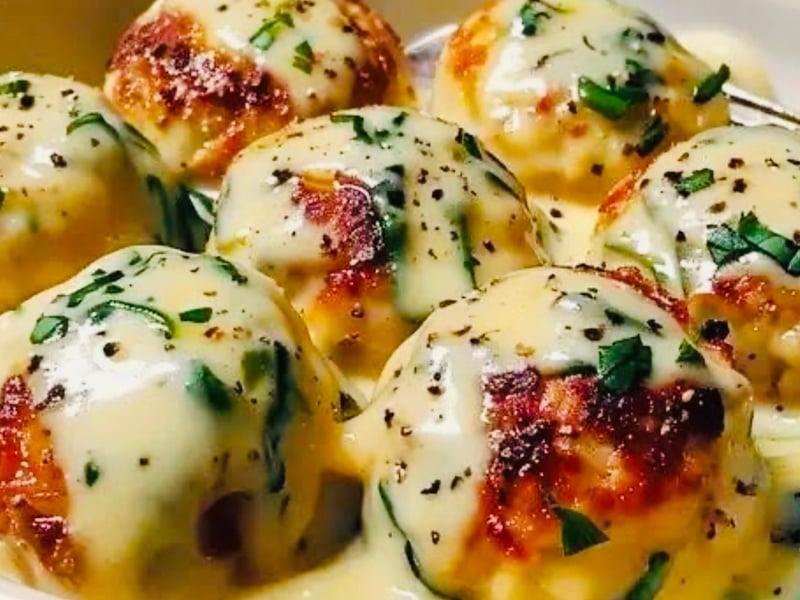 Gourmet Special: Chicken Ricotta Meatballs with Cauli & Broccoli Mash KETO