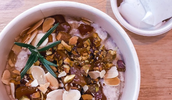 Chai Spiced Overnight Oats with Caramelised Apples (Dairy Free)