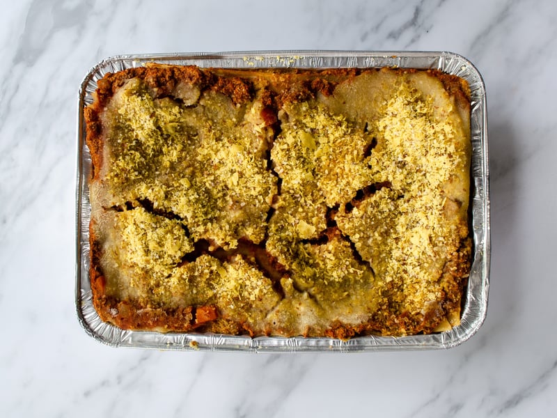 Vegetable and Vegan Ricotta Lasagne (OVEN)