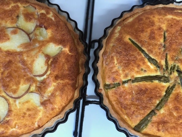 Salmon and Asparagus Quiche