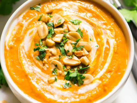 Thai Sweet Potato and Peanut Soup - FROZEN DOWN