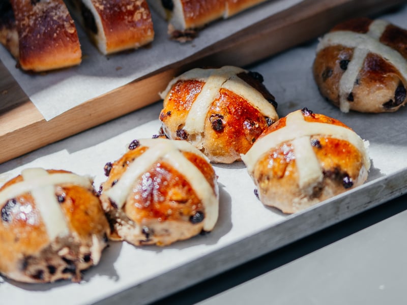 Chocolate Hot Cross Buns