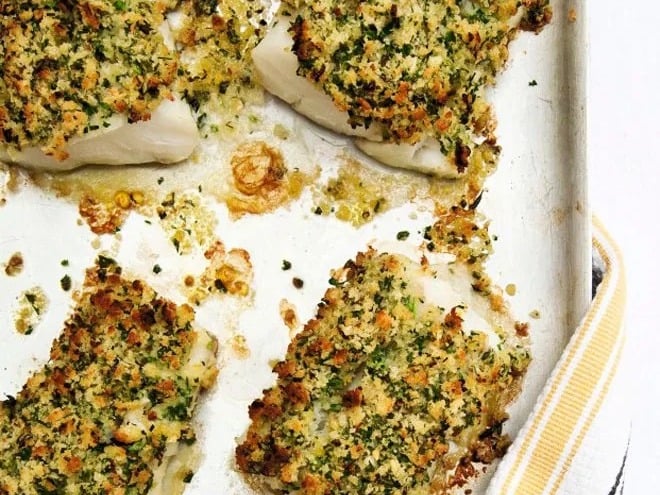 Almond + Herb Crusted Barramundi