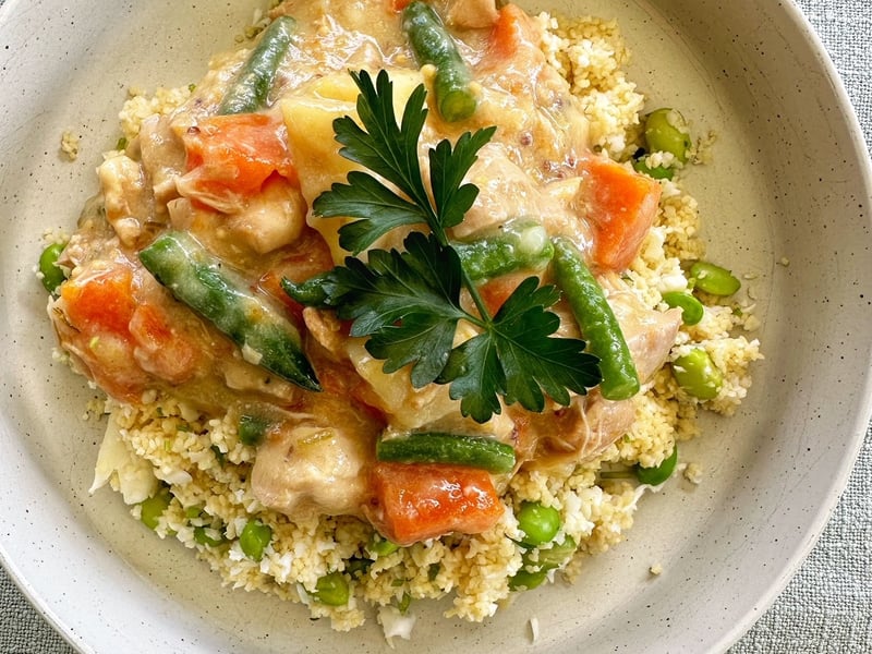 Honey Mustard Chicken and Vegetables w/ cauliflower cous cous (S/S)