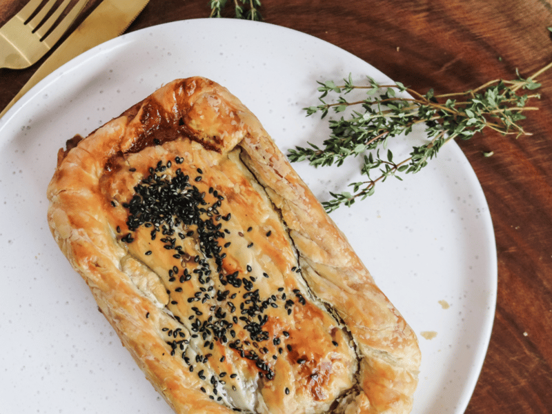 Lamb korma pie w sweet potato