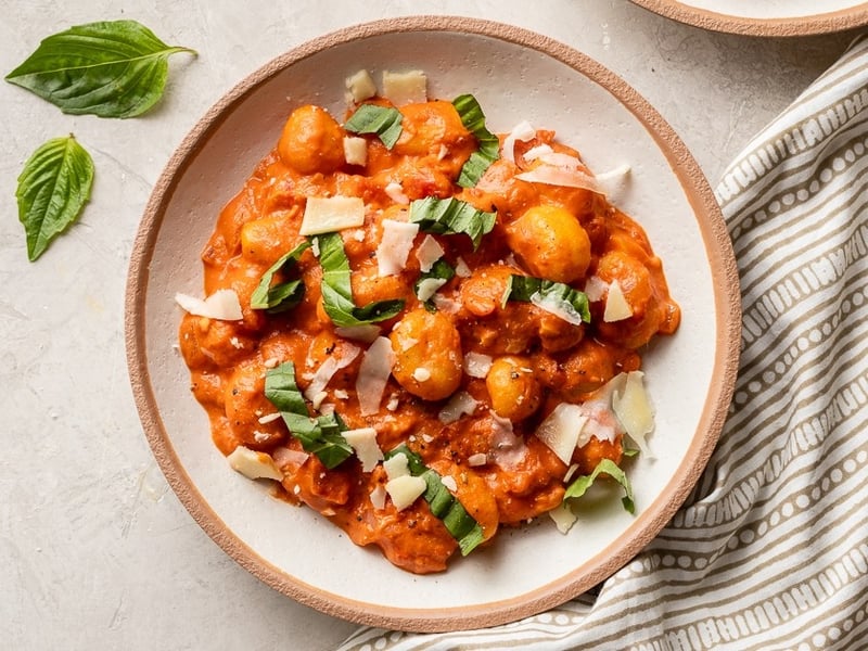 Ricotta Gnocchi w alla vodka & Nduja crumb