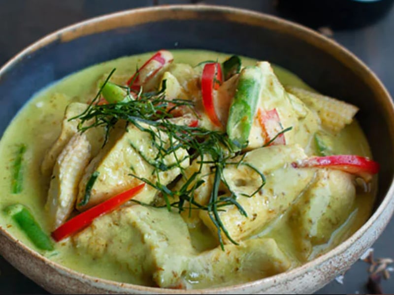 Thai  Green Chicken Curry with Jasmin rice