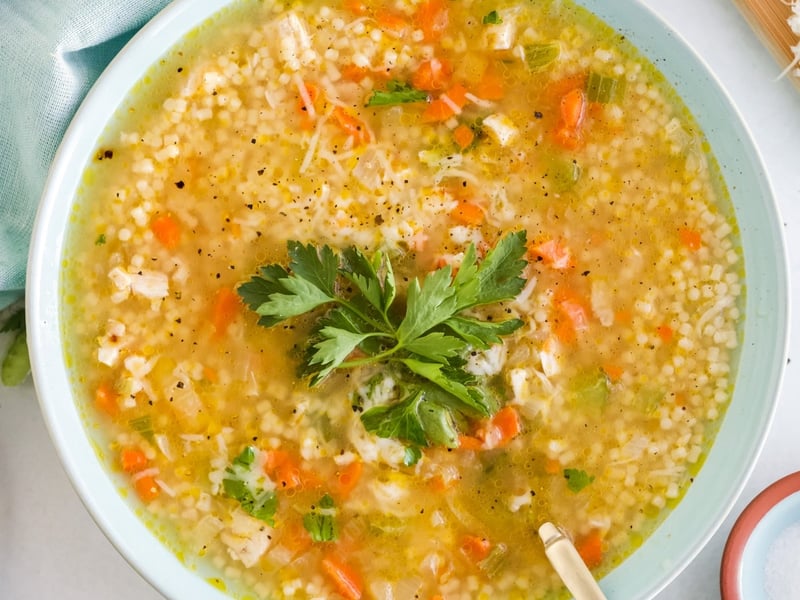 Chicken Soup with Tiny Pasta