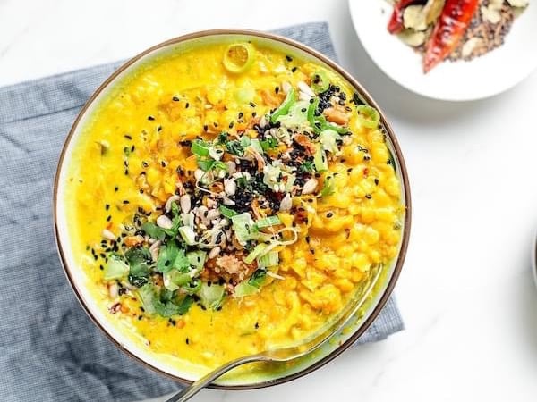 Red Lentil Ginger and Coconut Curry with Nigella Seeds