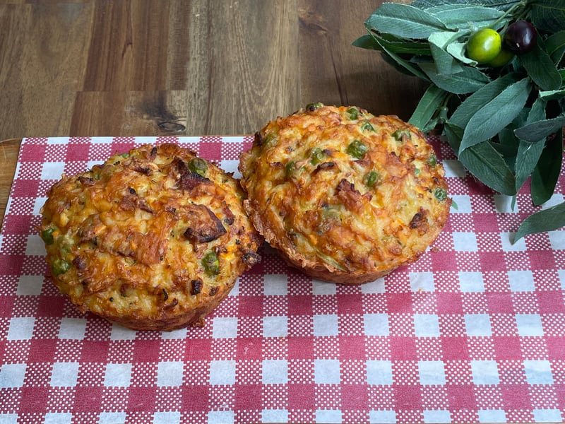 Cheesy Bacon & Vegetable Rice Rounds