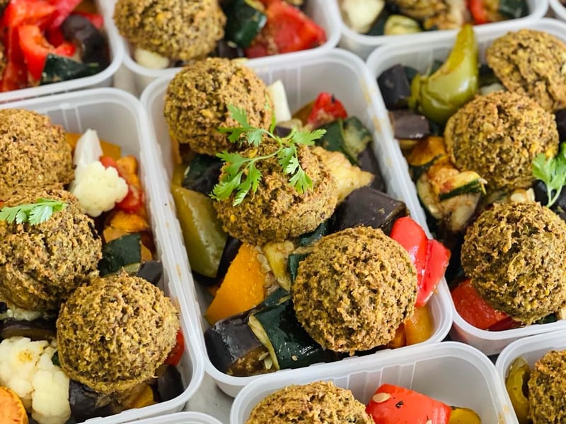 Vegan: Falafel with Roasted Vegetables