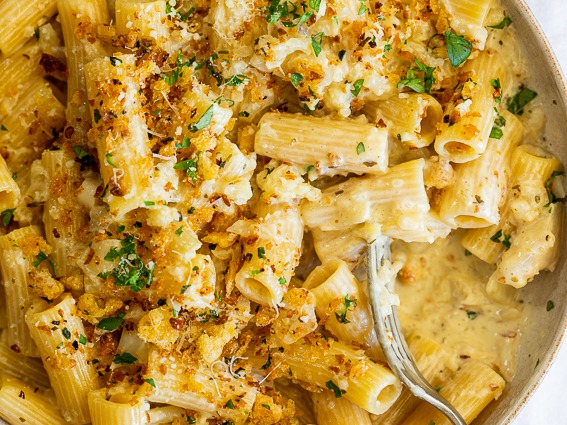 Creamy Cauliflower Rigatoni Pasta