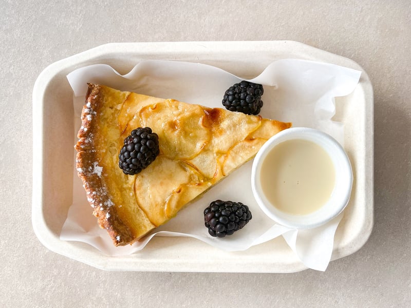 French apple tart with vanilla crème anglaise