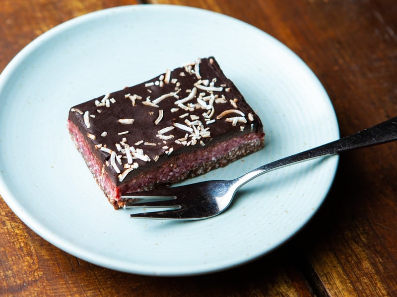 Raw Cherry Ripe Slice