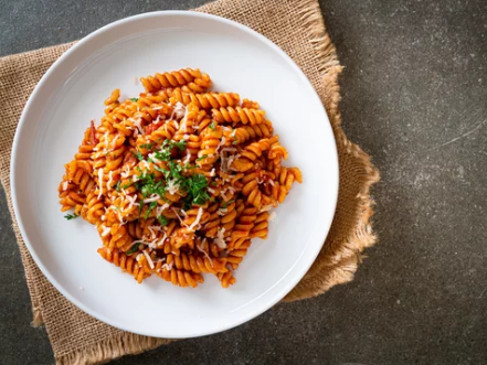 Spiral Pasta with Bolognese Sauce