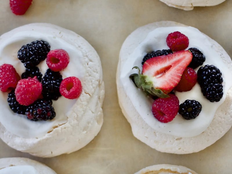 Pavlova, Jam & Seasonal Berries