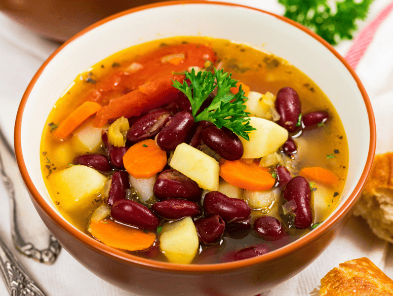 Roasted Vegetable & Bean Soup