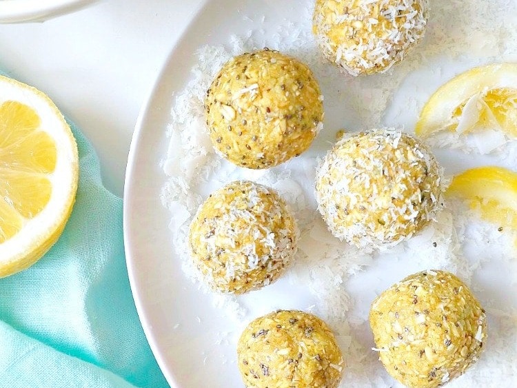 Lemon, Chia & Coconut Bliss Balls