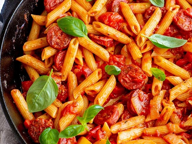 Tomato and Chorizo Rigatoni