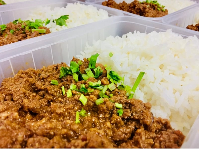 Grass Fed Beef Mince Curry with Steamed Rice FODMAP