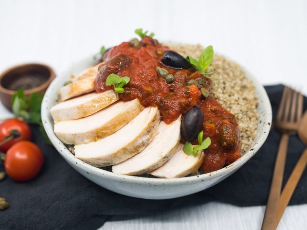 Chicken Provencale, Olives, Carrots and Quinoa