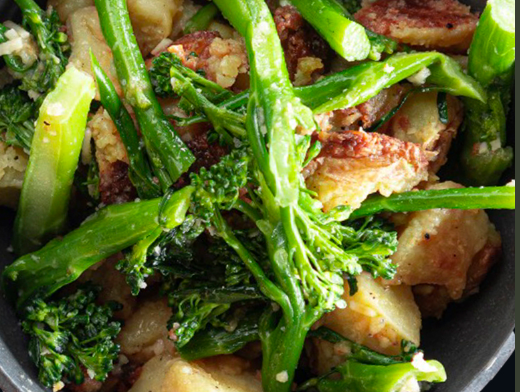 Broccolini & Smashed Potatoes