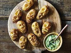 Shrunken Heads with Slimy Sauce (Baked Baby Potatoes)