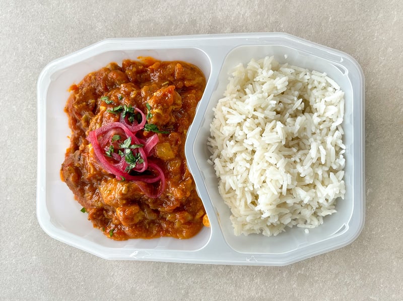 Pork vindaloo with Cauliflower rice