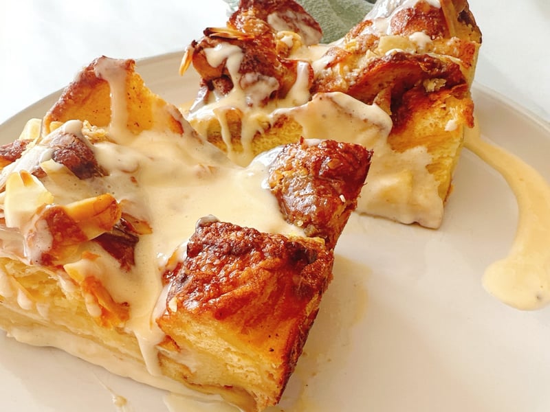 * Brioche Bread and Butter Pudding