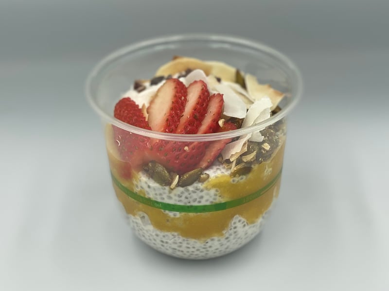 Mango and Passionfruit Chia Pudding-(Gluten Free/ Dairy Free)