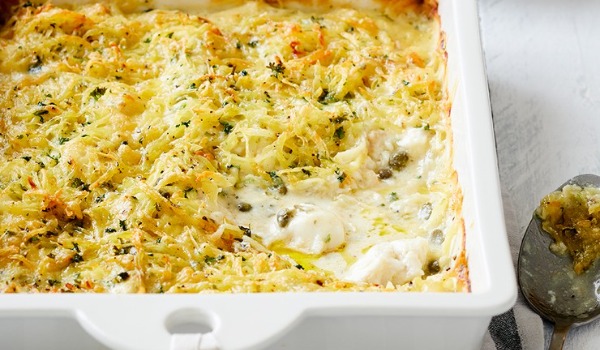 Fish Pie with Barramundi, Prawn and a Potato Topping