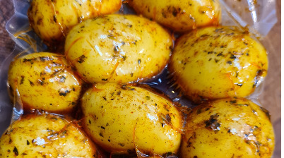 Roasted Chat Potatoes with herbs