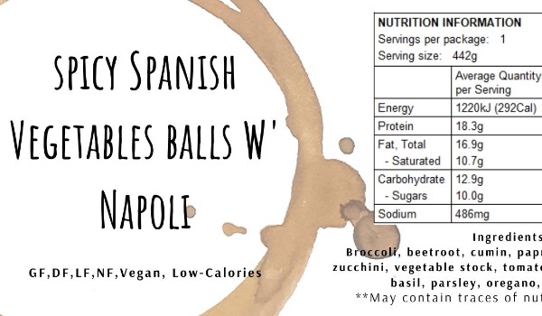 Spicey vegetable Spanish balls with napoli