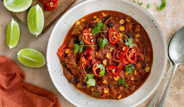 Chilli Sin Carne Stew with Baked potato