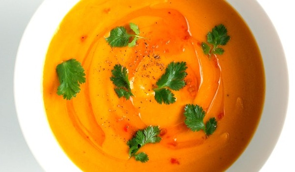 Roast Carrot, Pumpkin, Coconut and Turmeric Soup