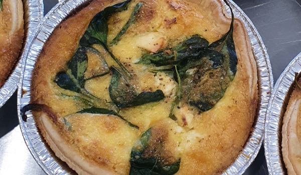 Spinach, Feta Quiche (V)